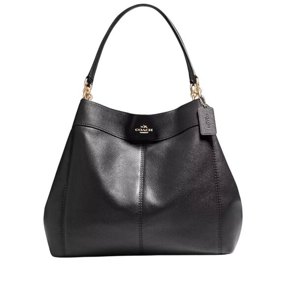 Coach Large Lexy Shoulder Bag in Black - Picture 1 of 12